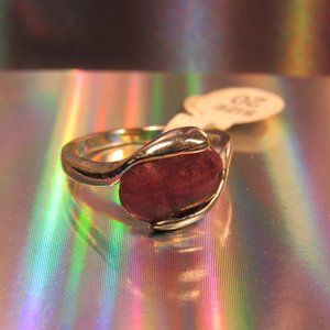 NWT Amethyst Silver Tone Size 9 Ring